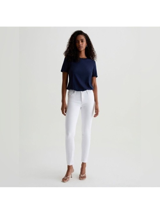 Ag Adriano Goldschmied Denim - Ag Adriano Goldschmied The Prima Ankle Cigarette Ankle Jeans White Size 27R